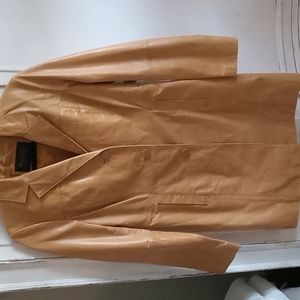 vintage mustard  Wilson's Pelle Sudio leather coat